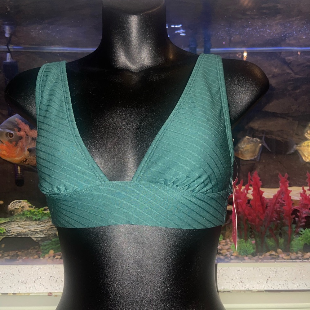 New Ladies Xhilaration Green Bikini Top Size S